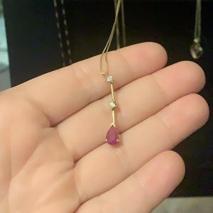 Ruby Pendant Necklace